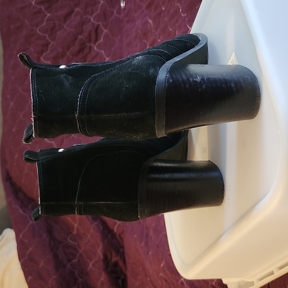 Black Suede Booties - Picture 3 of 4